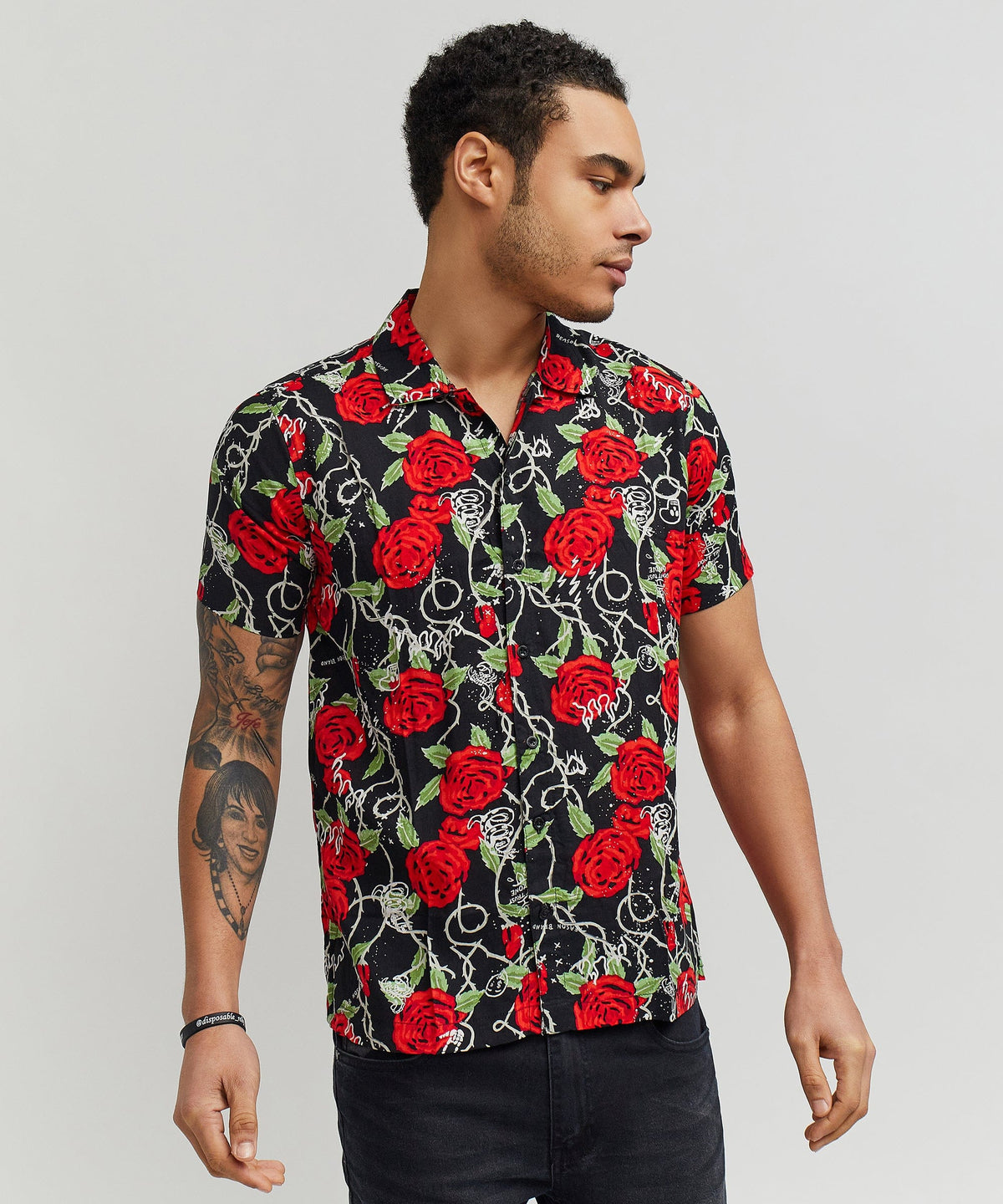 Reason Clothing Value Harper Shirt Allover Print Short Sleeve Button Down Shirt