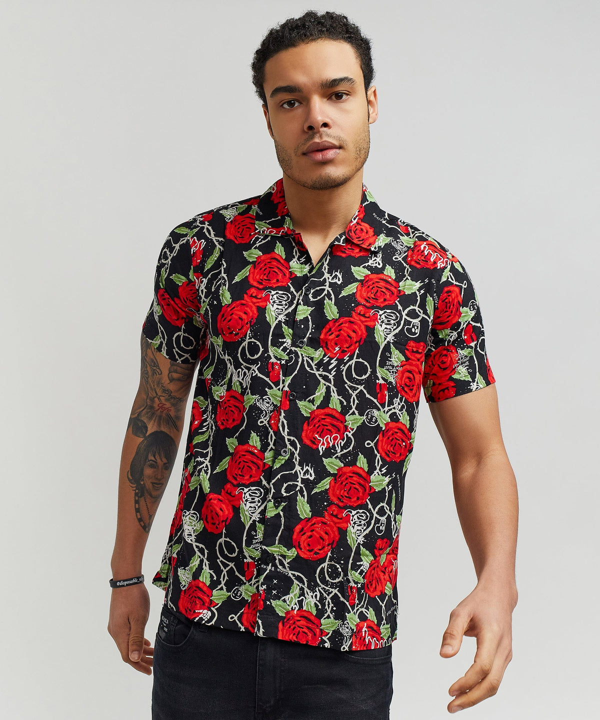 Reason Clothing Value Harper Shirt Allover Print Short Sleeve Button Down Shirt