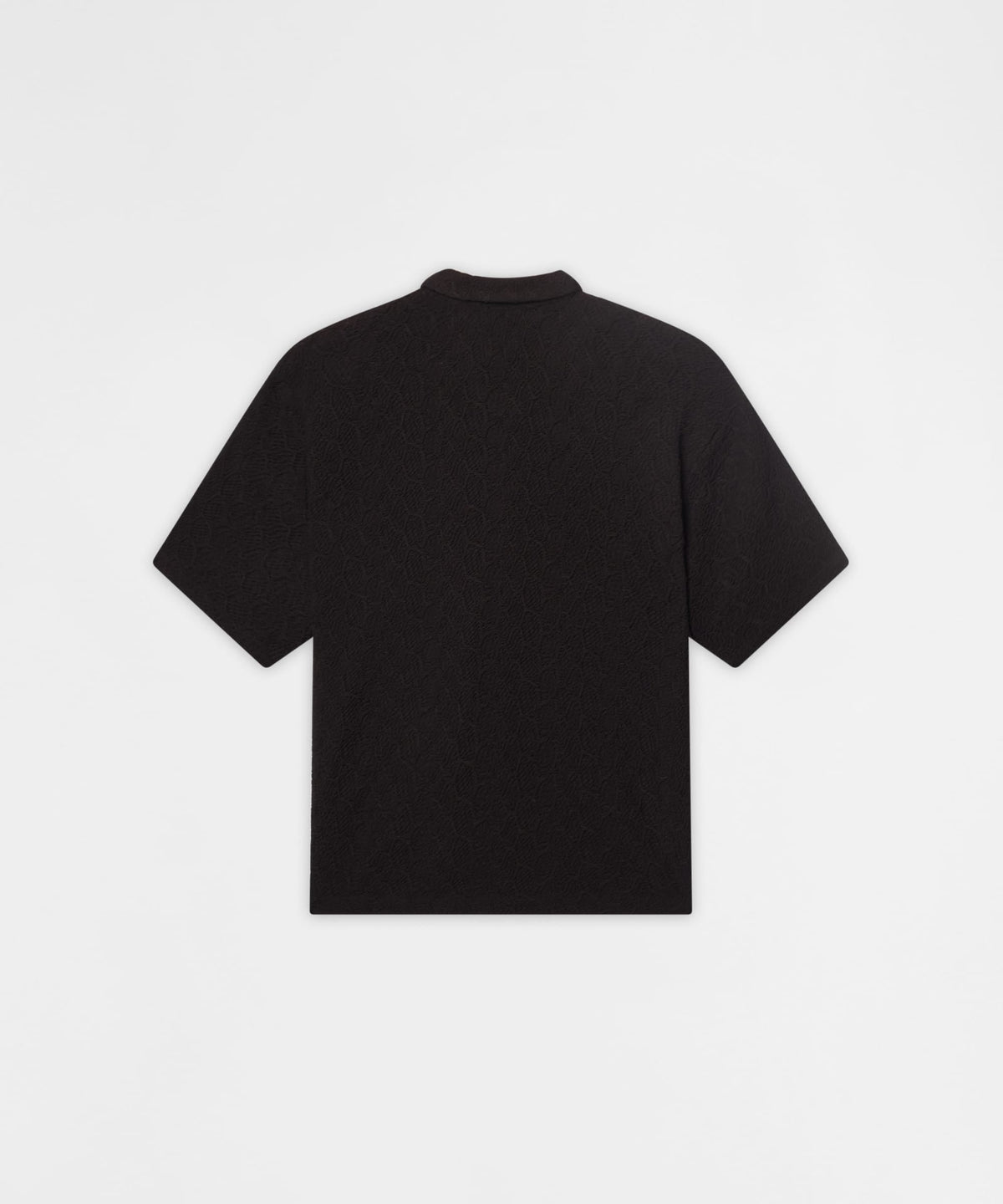 Reason Clothing Special Offer Textured Honey Comb Button Down Shirt - Black