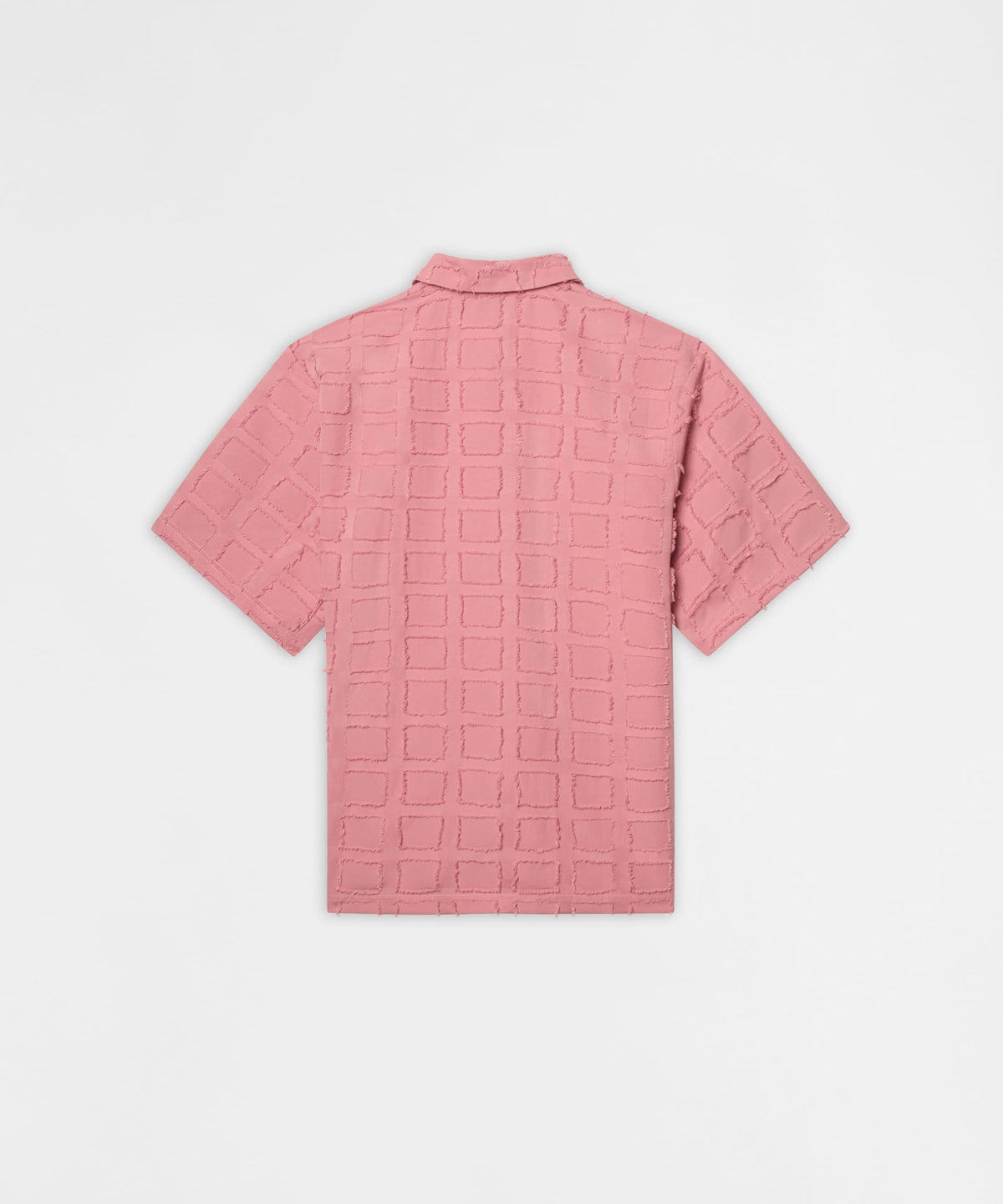 Reason Clothing Everyday Textured Grid Pattern Button Down Shirt - Pink
