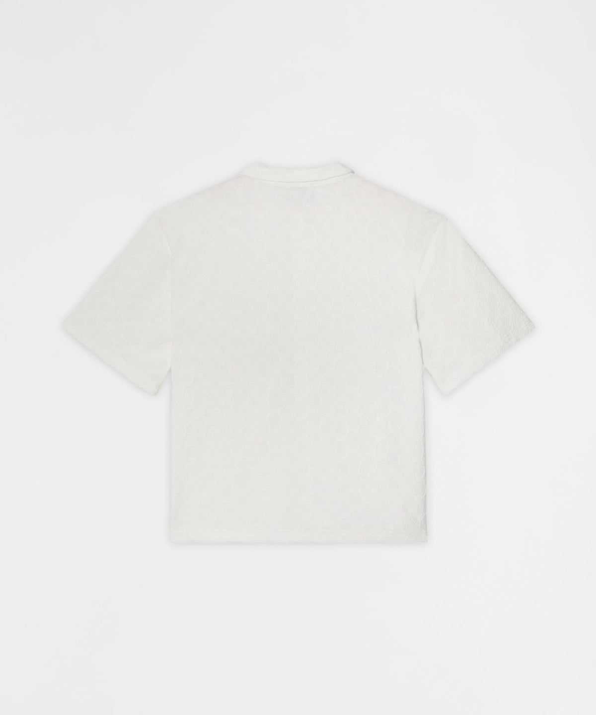 Reason Clothing Special Offer Textured Honey Comb Button Down Shirt - White