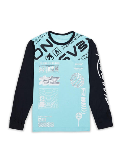 Reason Clothing Value Tommy Long Sleeve Tee - Blue