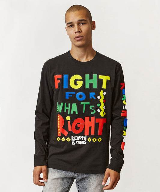 Reason Clothing Customer Favorite Right Fight Long Sleeve Tee