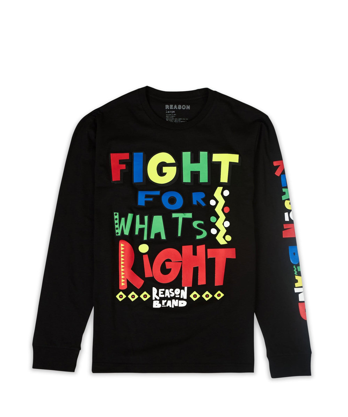 Reason Clothing Customer Favorite Right Fight Long Sleeve Tee