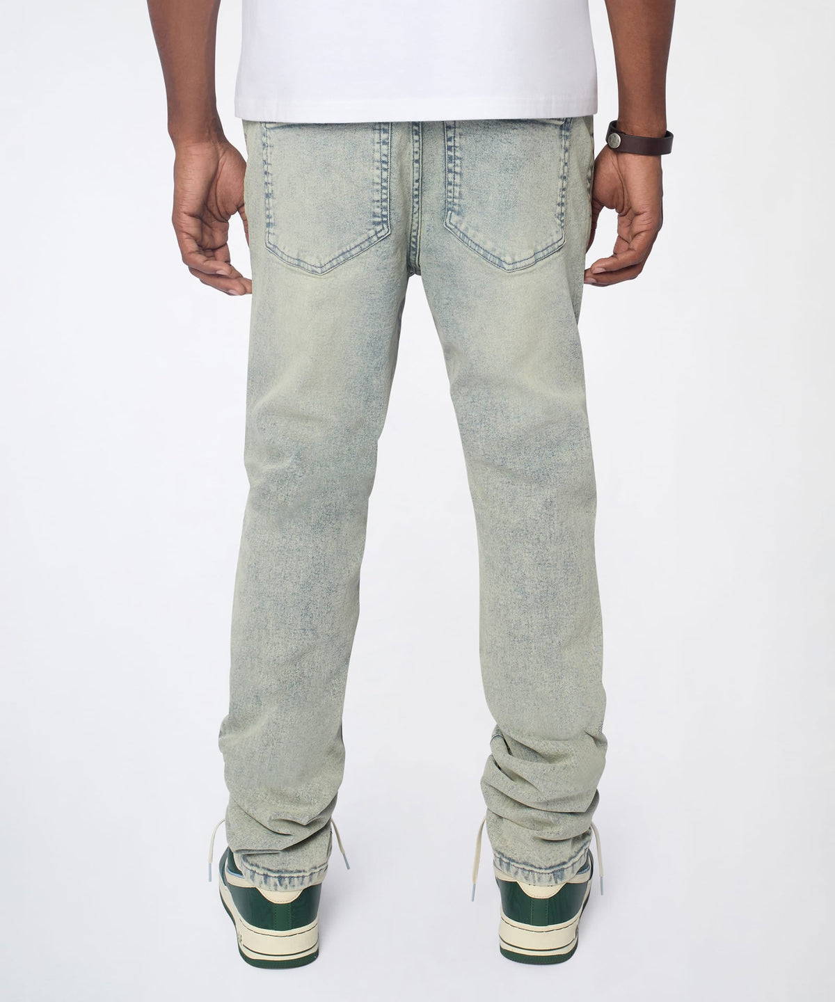 Reason Clothing Smart Buy Panel Distressed Skinny Jeans - Blue