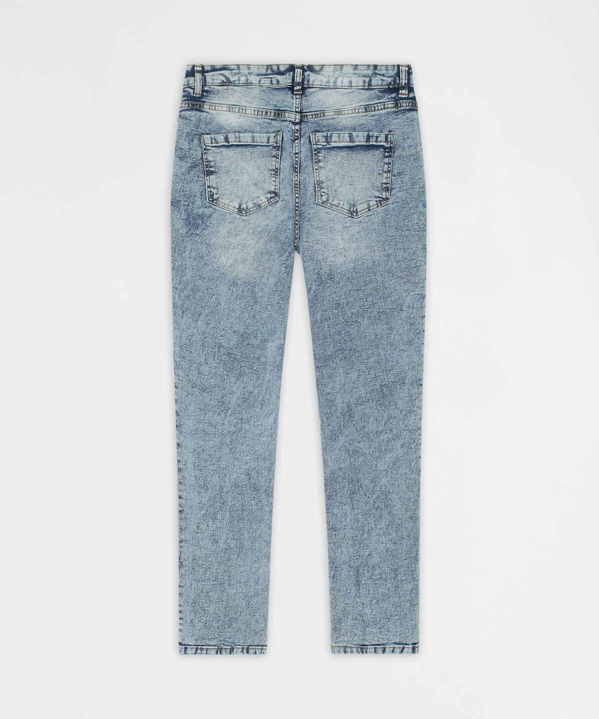Reason Clothing Trending Vintage Distressed Skinny Jeans - Blue