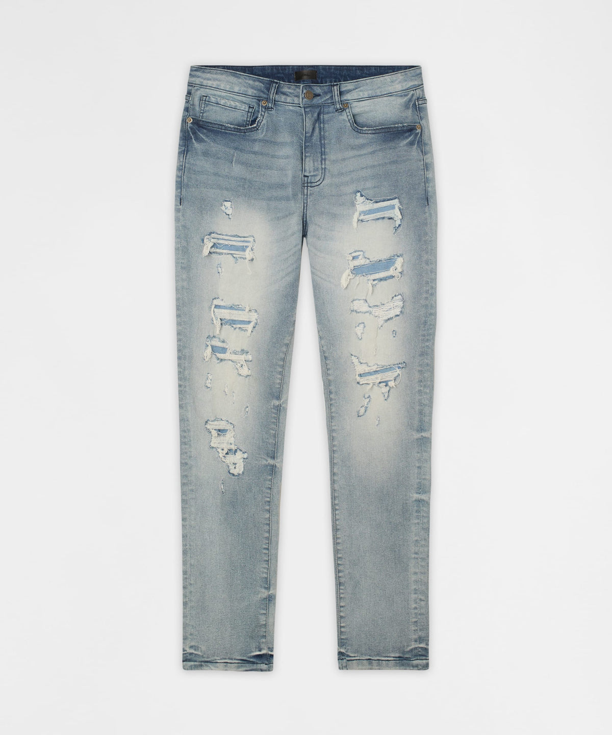Reason Clothing Best Price Cloudbreak Distressed Skinny Jeans - Blue