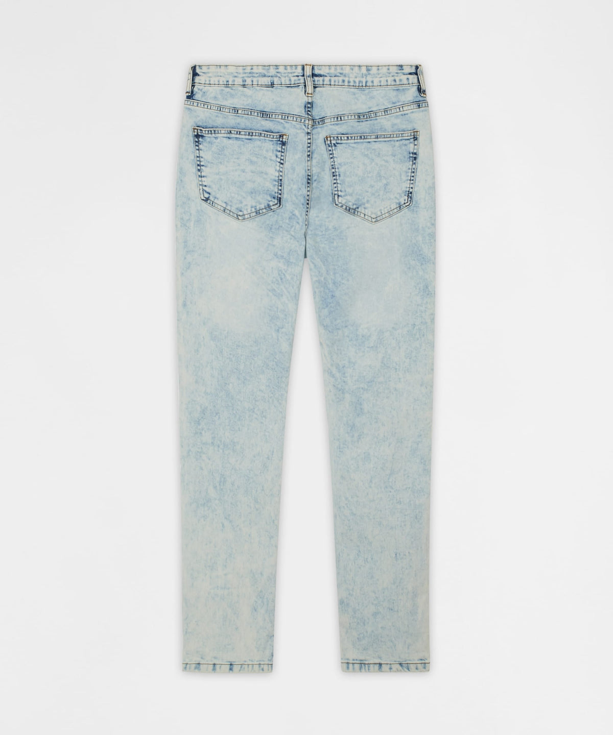 Reason Clothing Recommended Bleached Out Distressed Skinny Jean - Light Blue