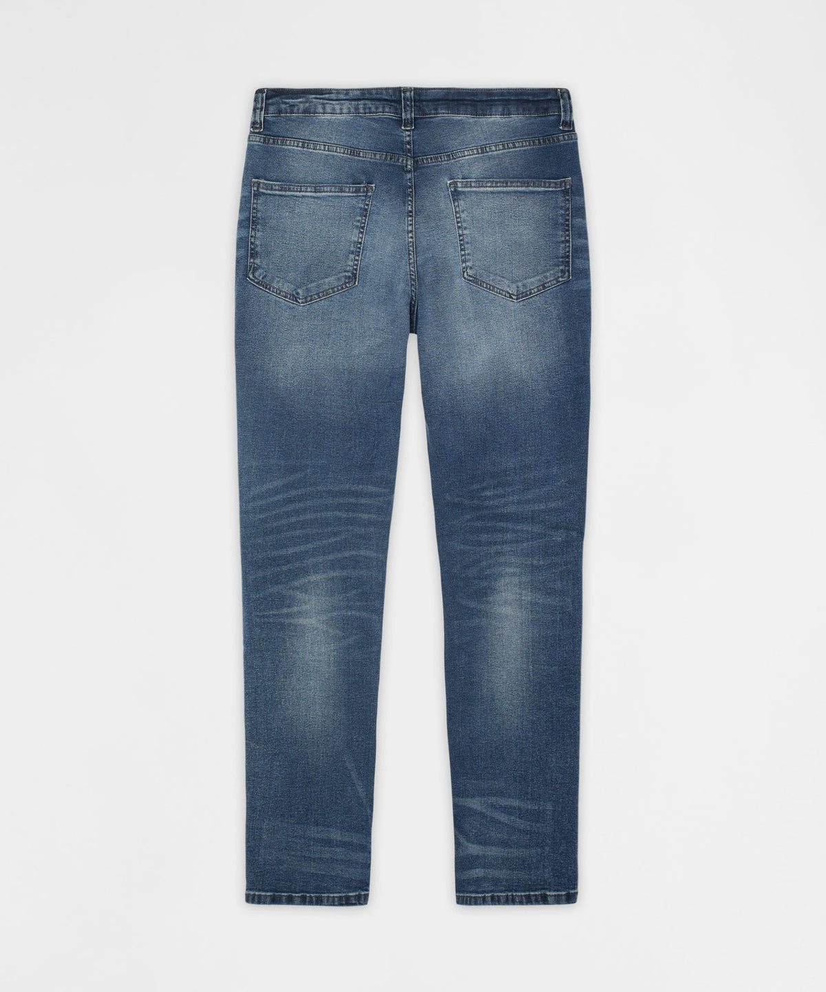 Reason Clothing Classic Classic Distressed Skinny Jeans - Medium Indigo
