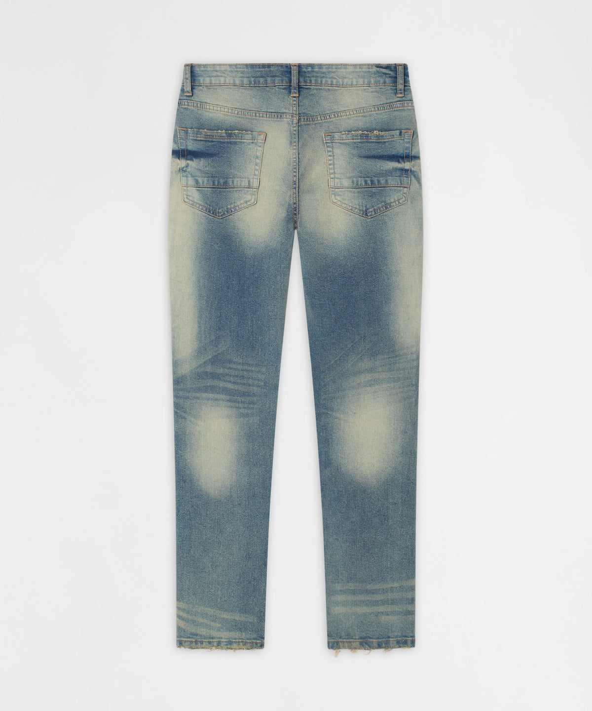 Reason Clothing Sale Drifter Distressed Skinny Jeans - Medium Indigo