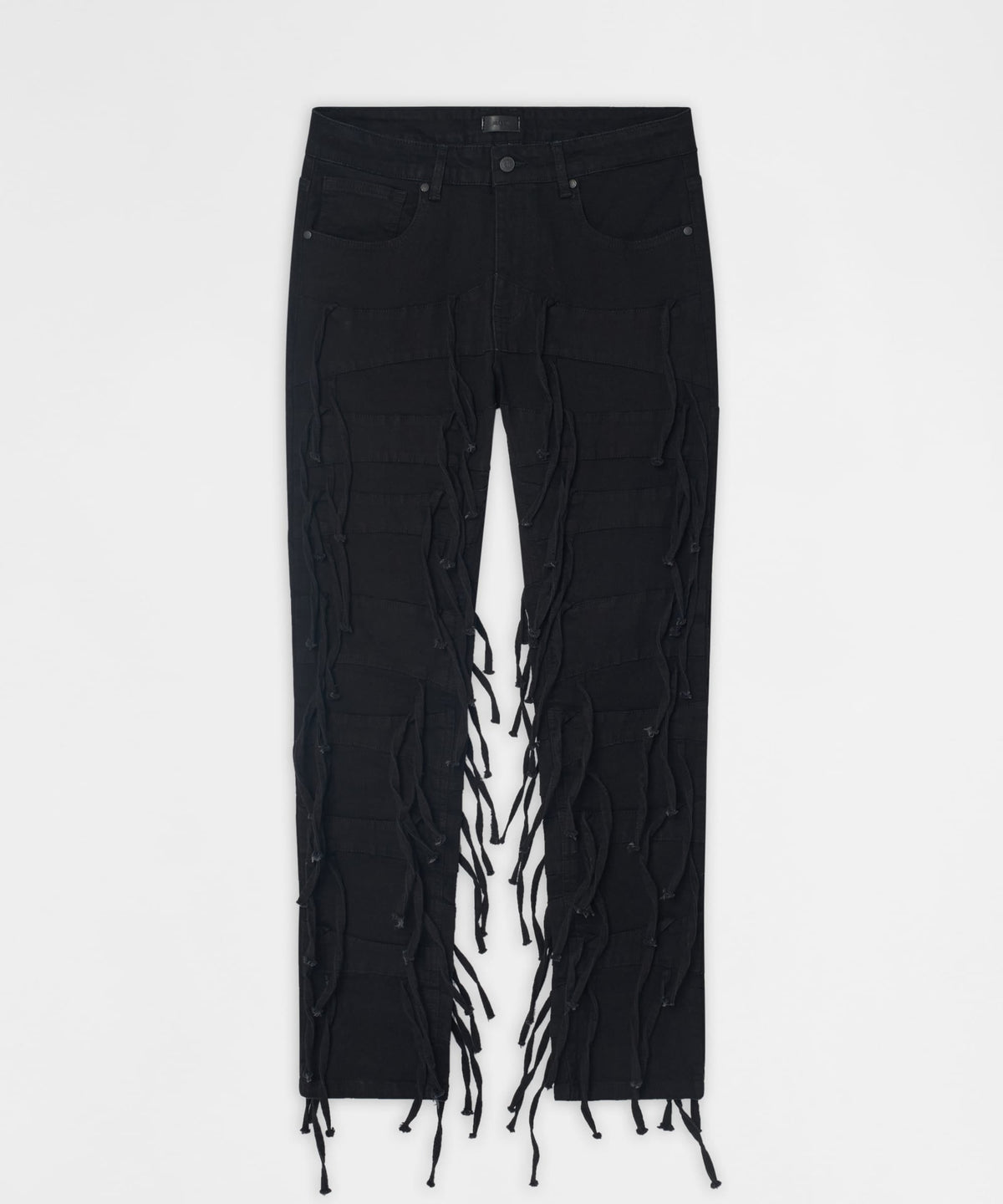 Reason Clothing Recommended Fringe Skinny Jeans - Black