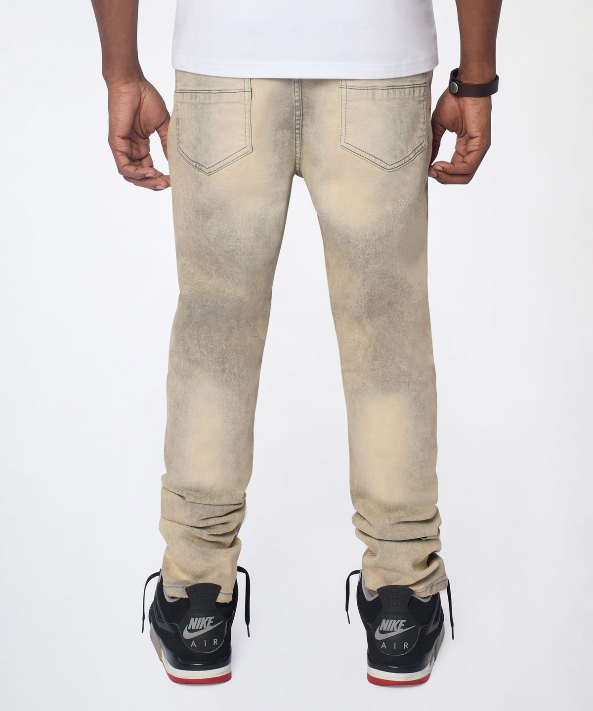 Reason Clothing Special Offer Desert Fade Distressed Skinny Jeans - Grey