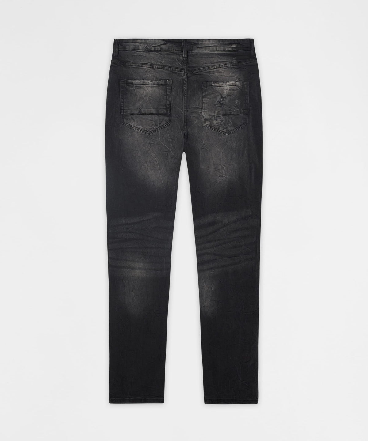 Reason Clothing Popular Renegade Distressed Skinny Jeans - Black