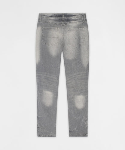 Reason Clothing Hot Sale Ashfall Distressed Skinny Jeans - Grey
