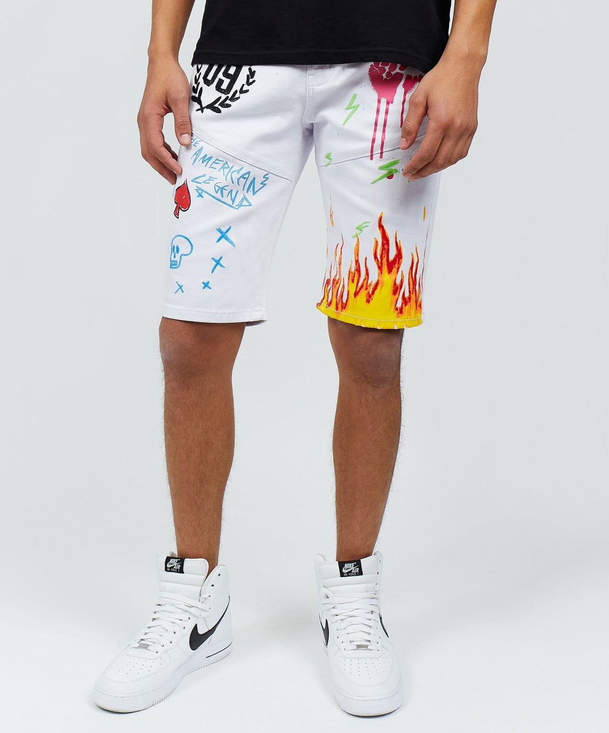 Reason Clothing Trending Beach Rider Denim Shorts