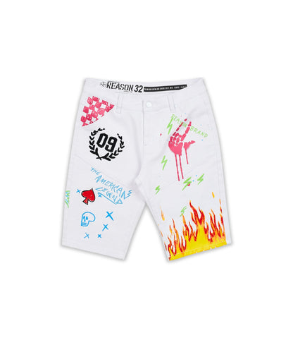 Reason Clothing Trending Beach Rider Denim Shorts