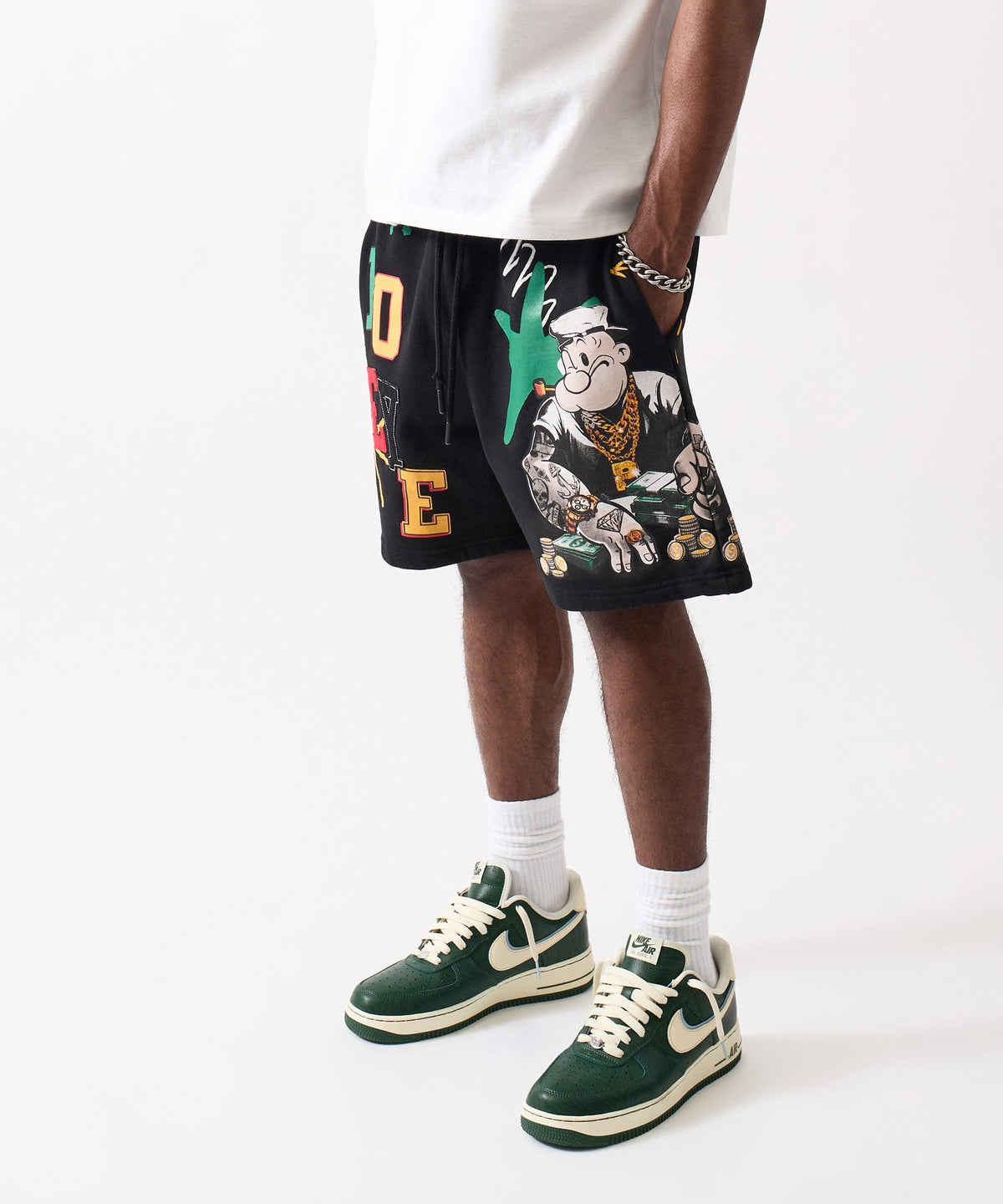 Reason Clothing Quality Popeye Fleece Short