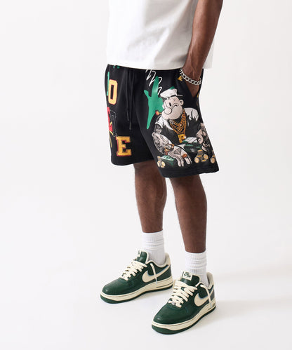 Reason Clothing Quality Popeye Fleece Short