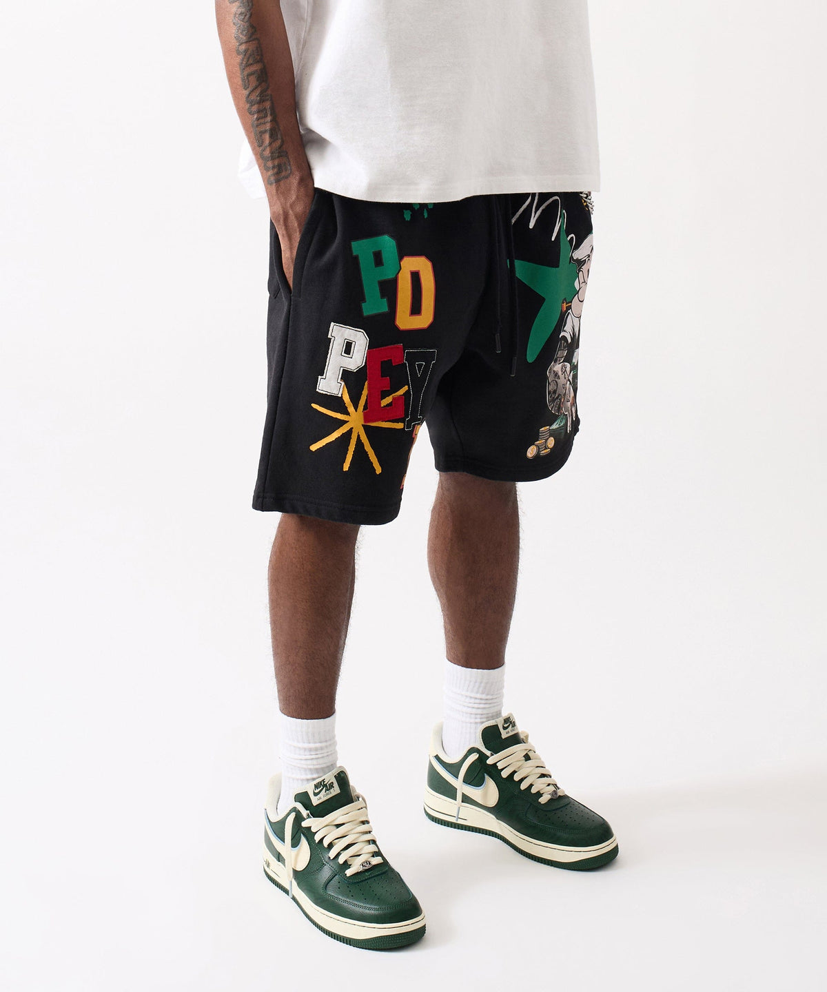 Reason Clothing Quality Popeye Fleece Short