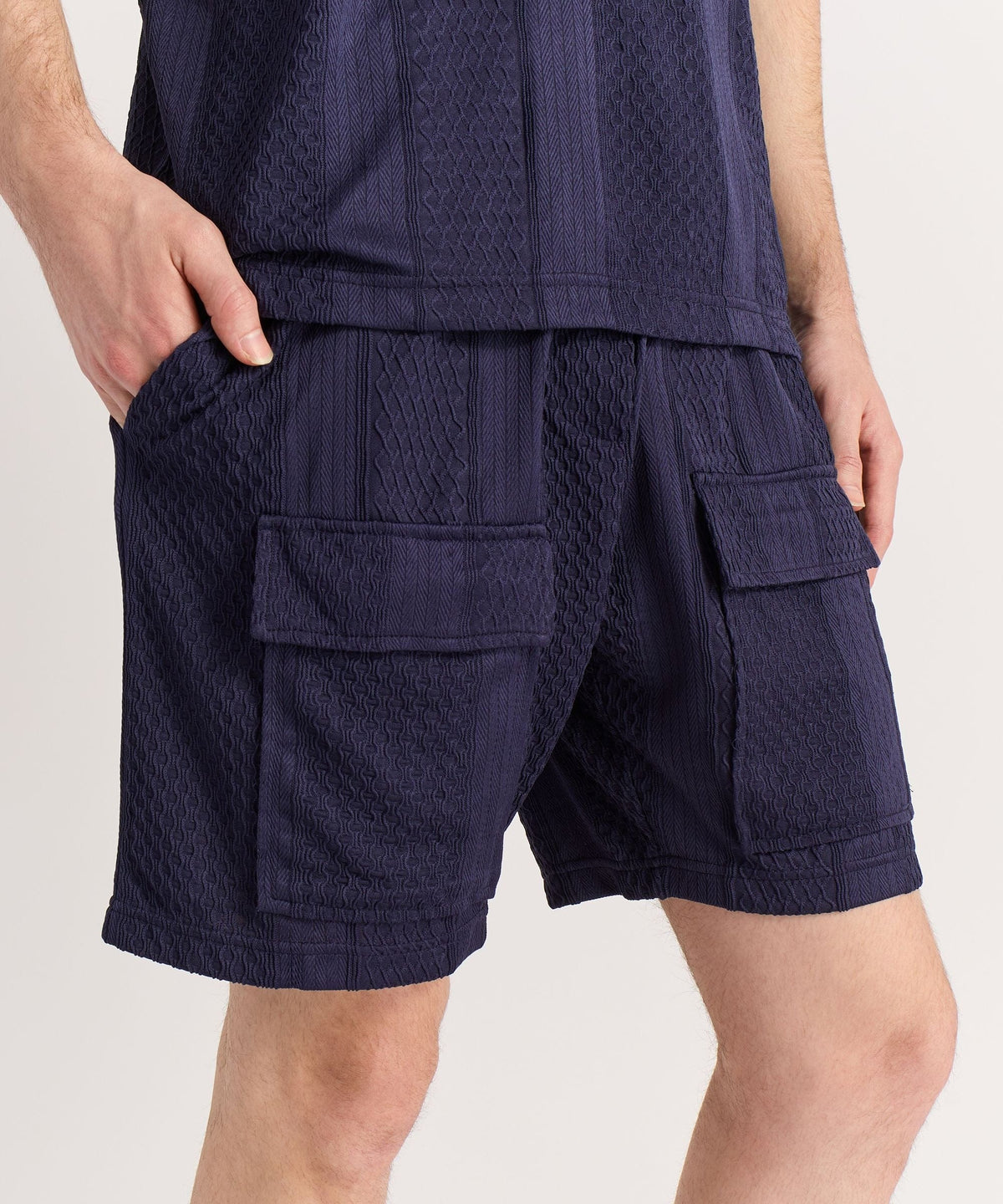 Reason Clothing Sale Jacquard Knit Short