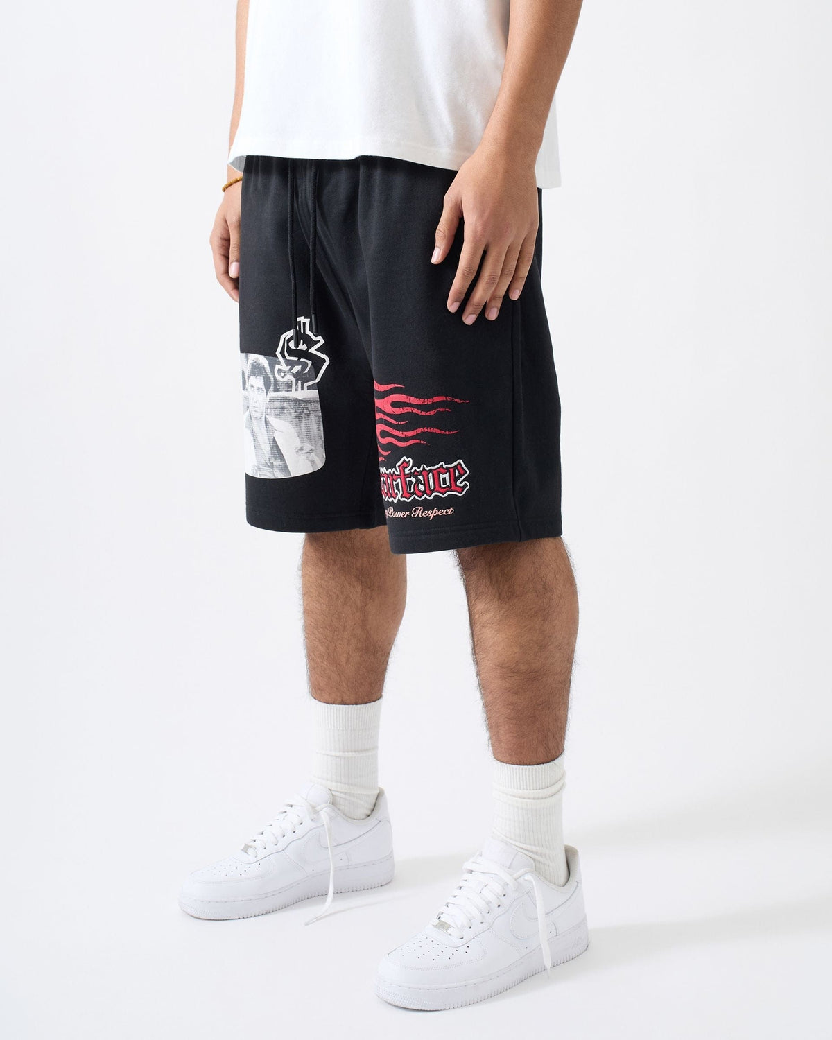 Reason Clothing Value Scarface Tony Montana Fleece Shorts - Black