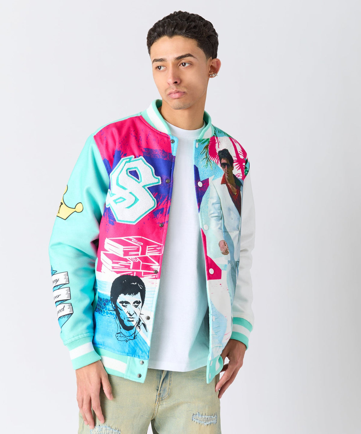 Reason Clothing Popular Scarface Retro Bomber Jacket