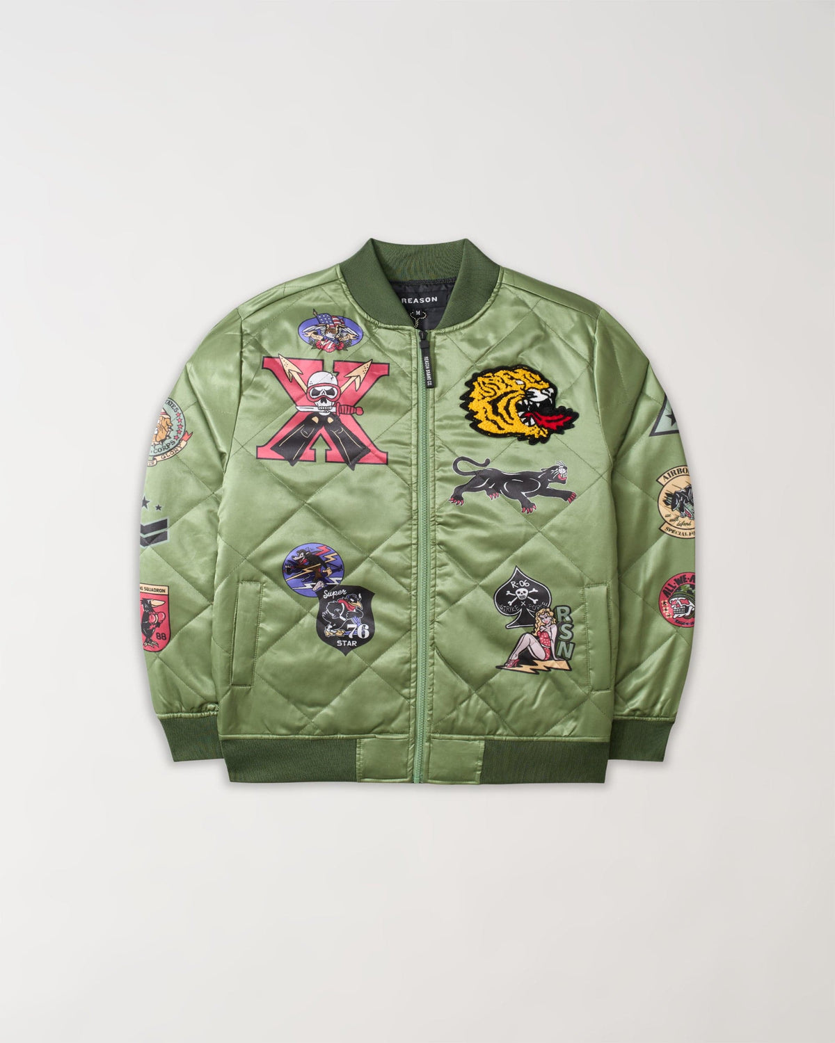 Reason Clothing Sale Military Patches Bomber Jacket