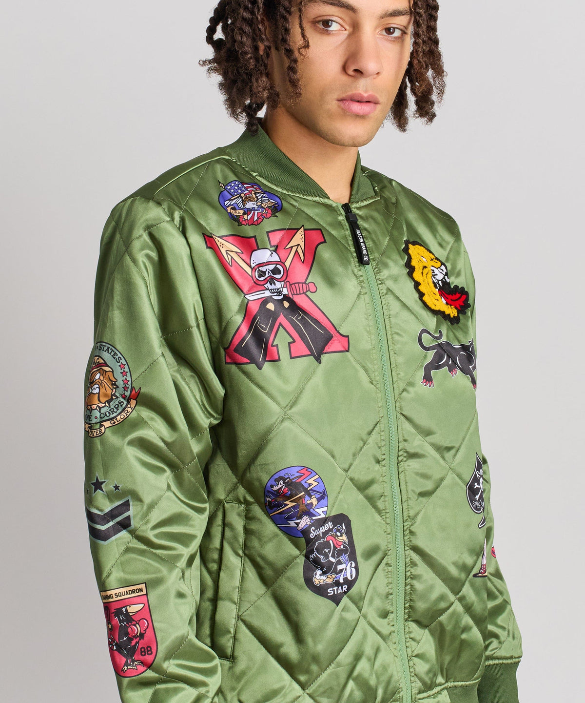 Reason Clothing Sale Military Patches Bomber Jacket
