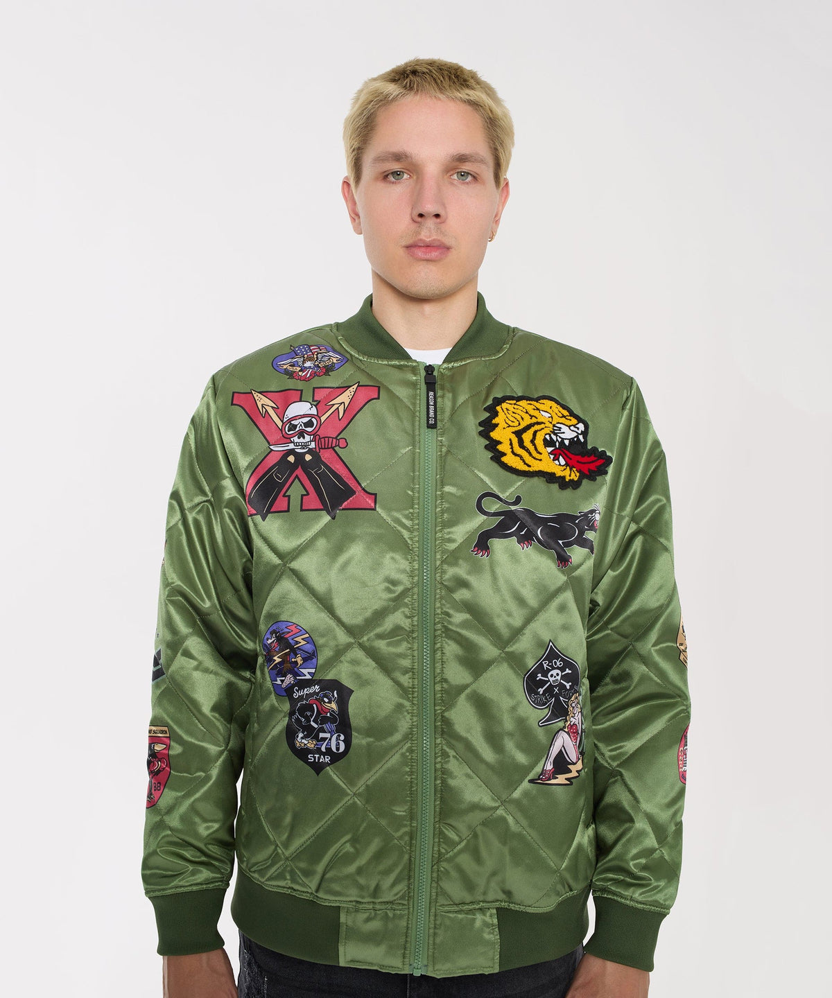 Reason Clothing Sale Military Patches Bomber Jacket