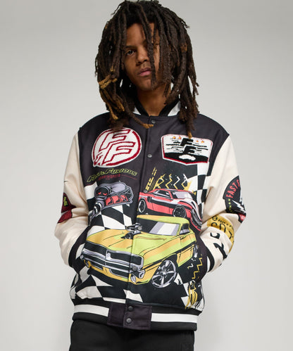 Reason Clothing Premium Fast & Furious Varsity Jacket - Black