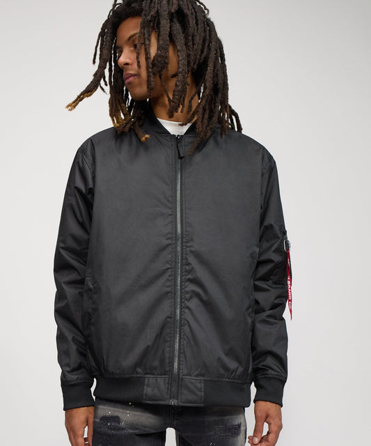 Reason Clothing Value Destroyer Nylon Bomber Jacket - Black