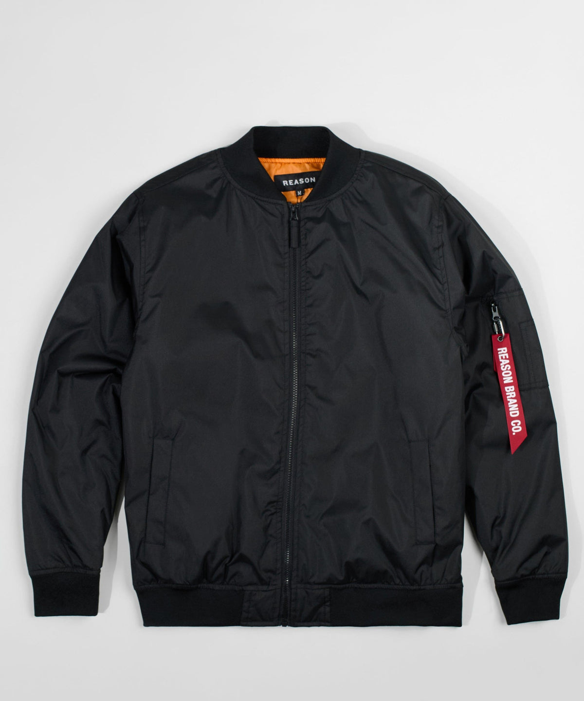 Reason Clothing Value Destroyer Nylon Bomber Jacket - Black