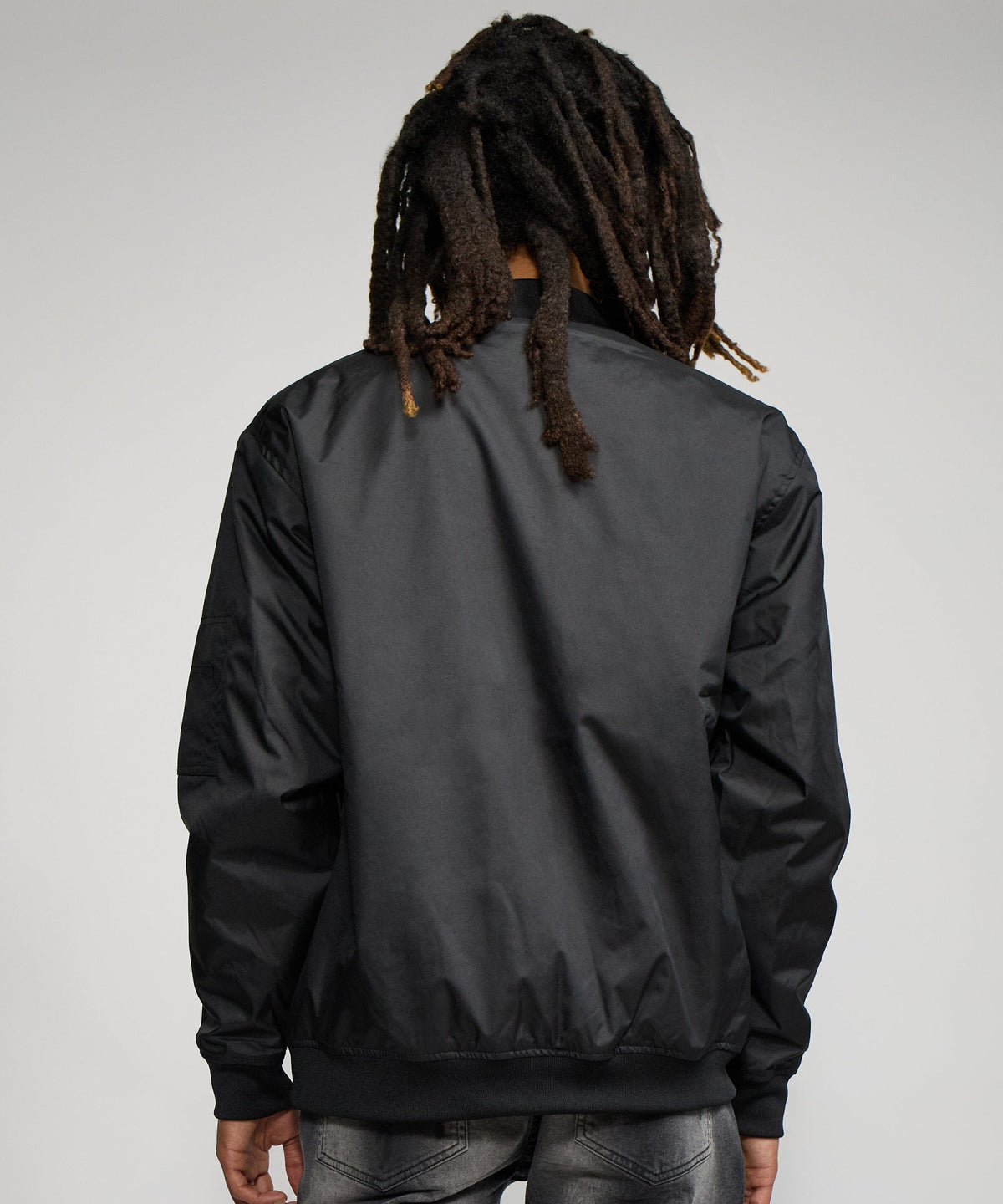 Reason Clothing Value Destroyer Nylon Bomber Jacket - Black