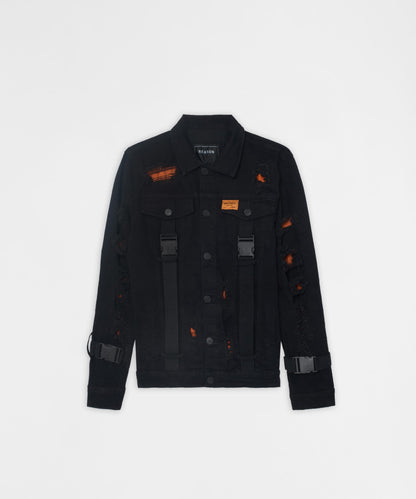 Reason Clothing Top Pick Strapped Denim Jacket