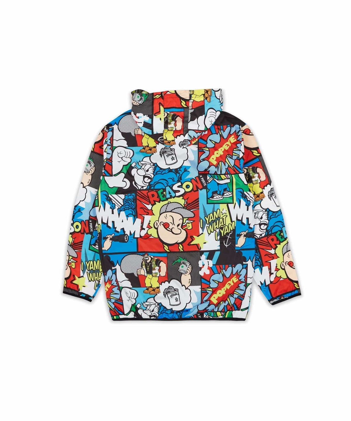 Reason Clothing Classic Popeye Half-Zip Allover Comic Print Anorak