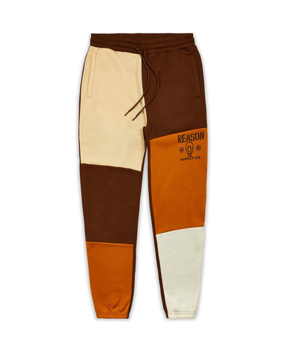 Reason Clothing Best Seller Drip Color Block Logo Fleece Jogger