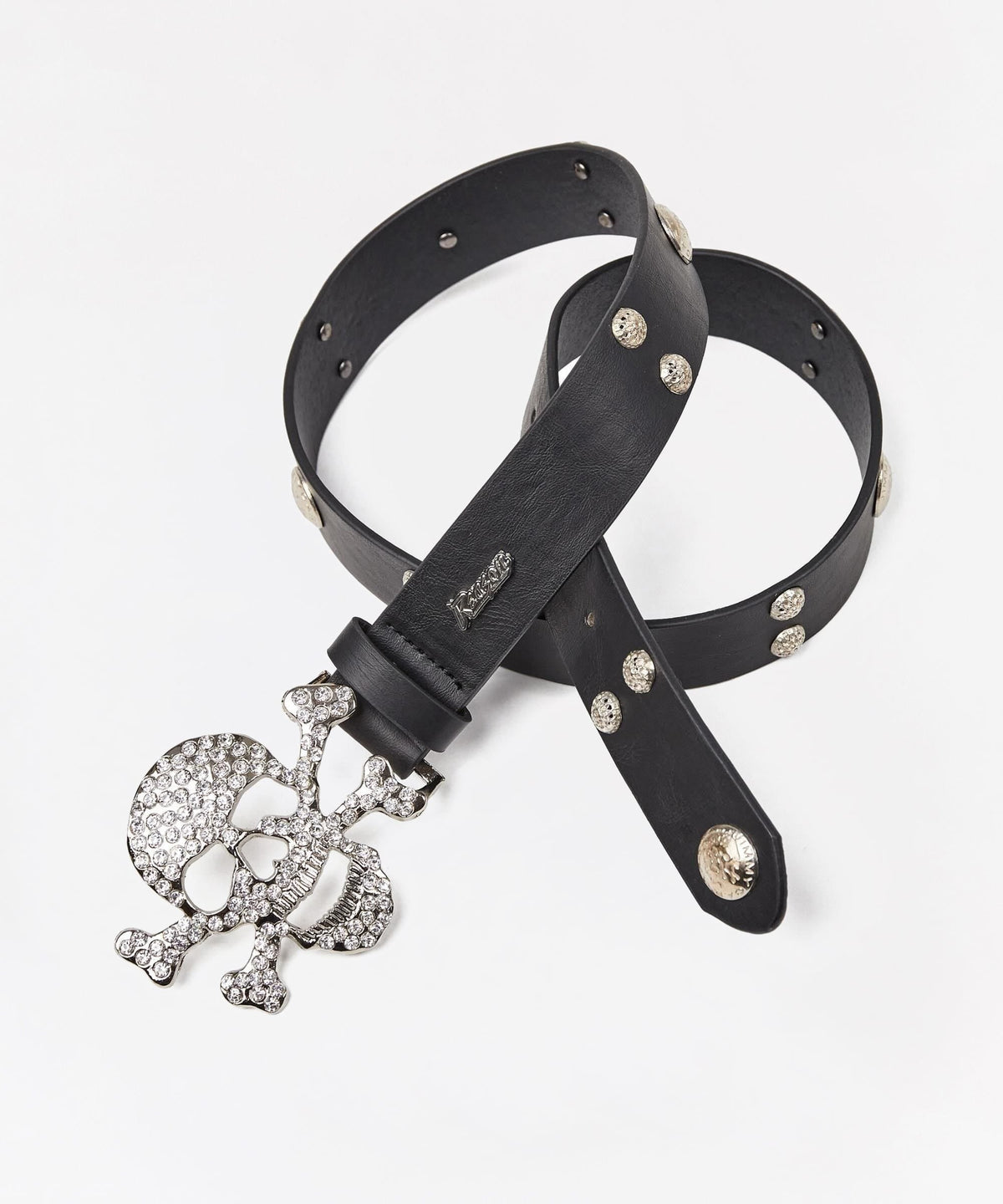 Reason Clothing Top Pick Skully Faux Leather Belt