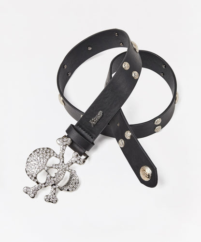 Reason Clothing Top Pick Skully Faux Leather Belt