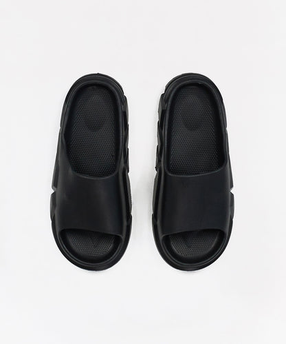 Reason Clothing Signature Sculpted Solid Slides - Black