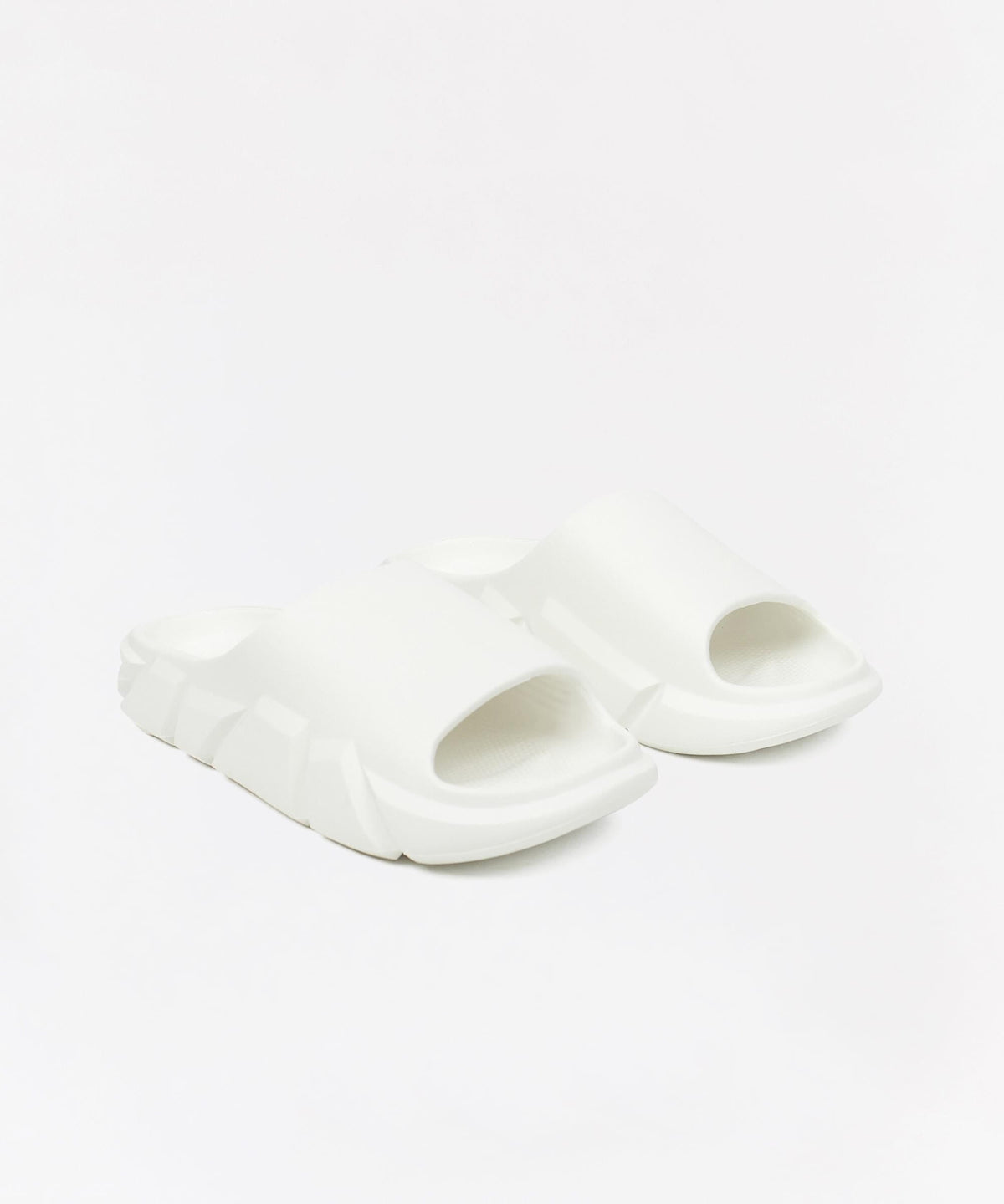 Reason Clothing Signature Sculpted Solid Slides - White
