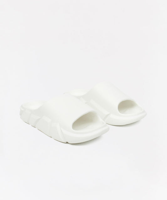 Reason Clothing Signature Sculpted Solid Slides - White