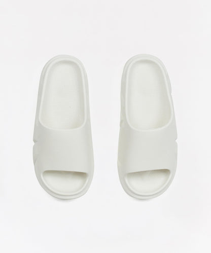 Reason Clothing Signature Sculpted Solid Slides - White