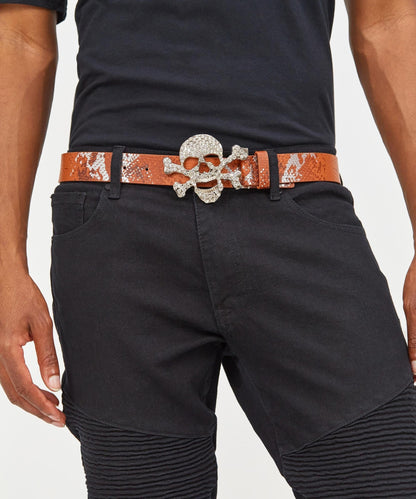 Reason Clothing Sale Skeletor Snakeskin Diamond Belt
