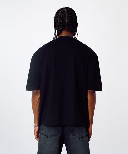 Reason Clothing Best Seller Teddy Heavy Terry Short Sleeve Tee - Black