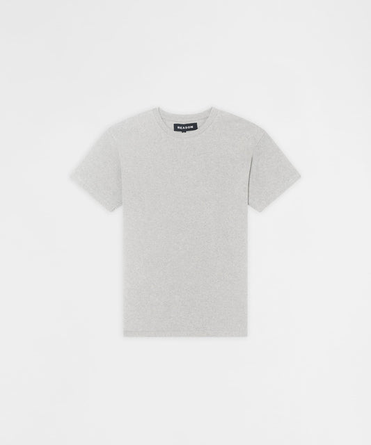Reason Clothing Everyday Washed Essentials Classic Short Sleeve Tee - Light Grey