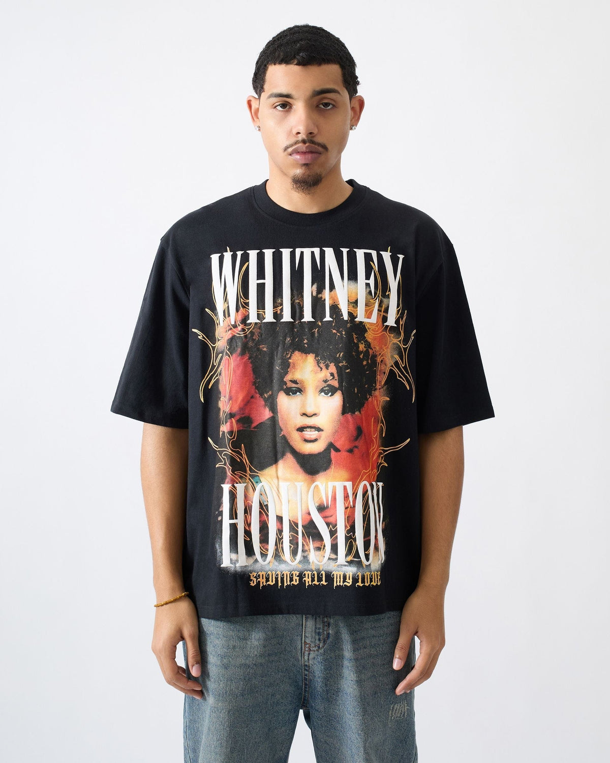 Reason Clothing Best Price Whitney Houston "Saving All My Love" Tee - Black