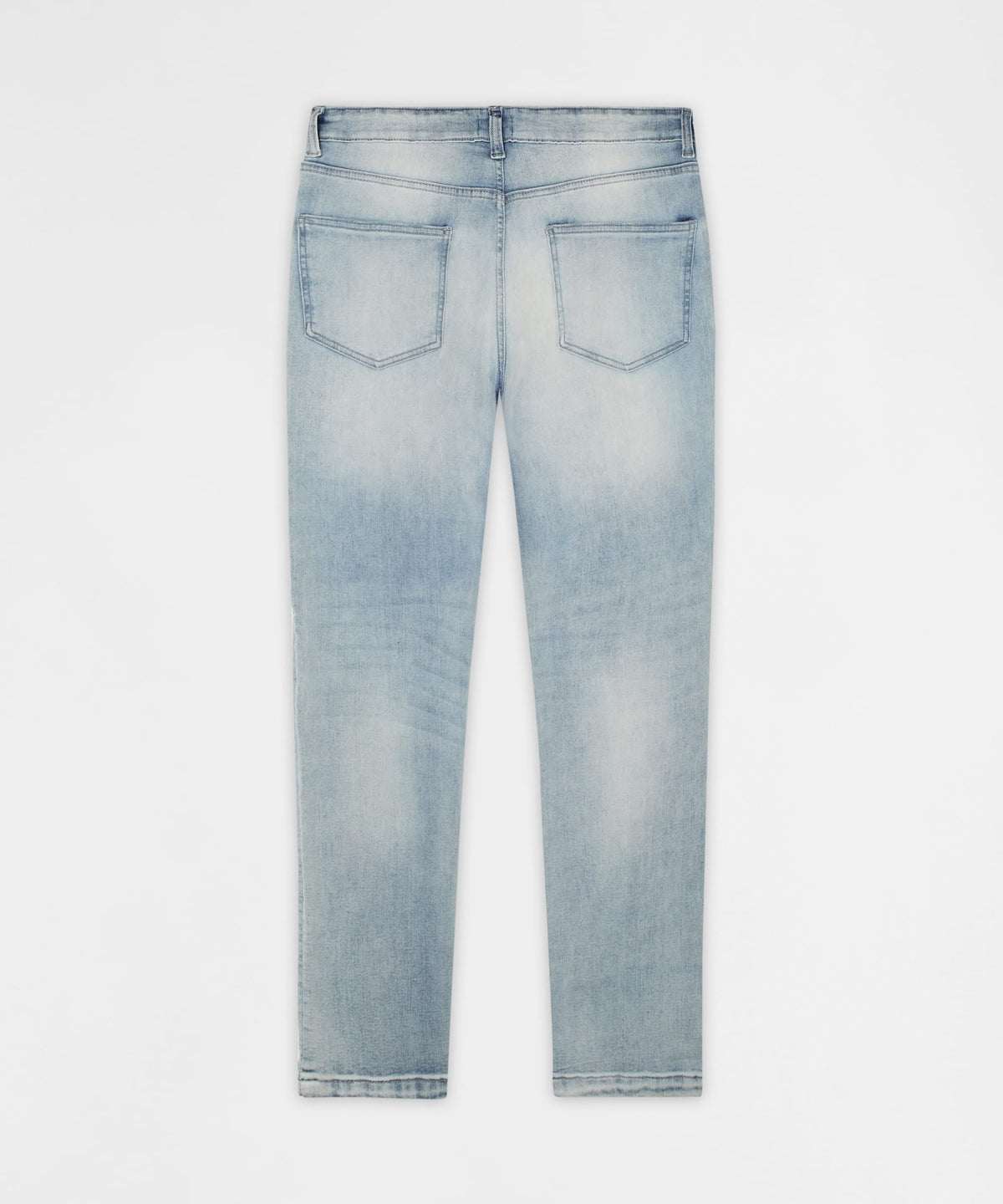Reason Clothing Trending Ice Wash Distressed Skinny Jeans - Light Blue