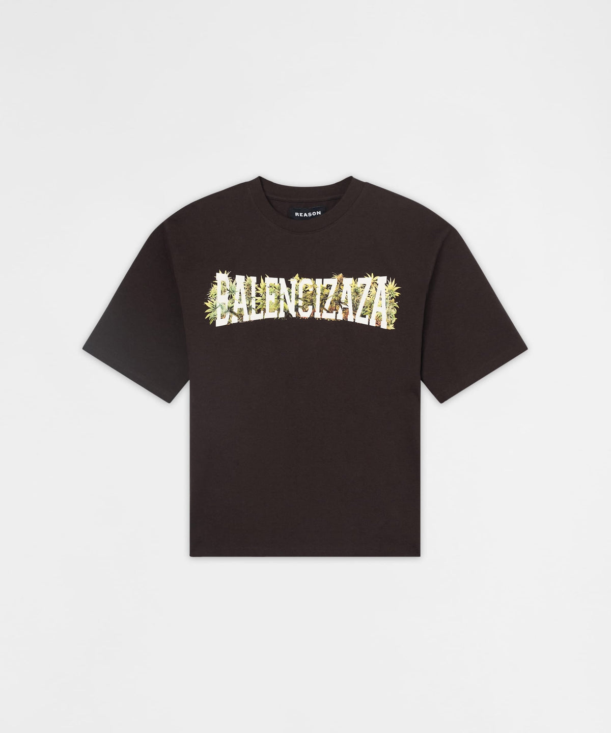 Reason Clothing Latest Balencizaza Graphic Short Sleeve Tee - Brown