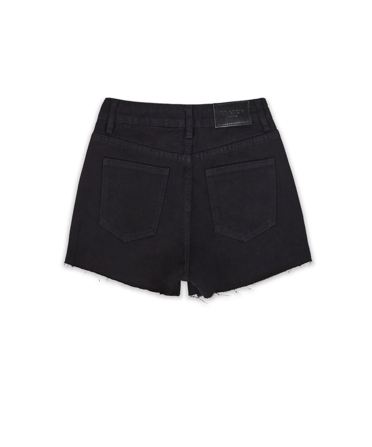 Reason Clothing Discount Aria Women's Distressed Denim Shorts - Black