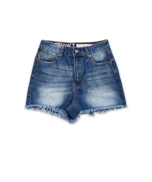 Reason Clothing Signature Victoria Women's Denim Shorts - Blue